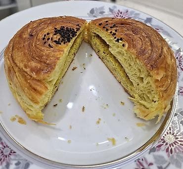 Мёд: Təsvir: - Qat-qat yağlı xəmir: əl ilə yoğrulan, dəfələrlə yayılıb — 6