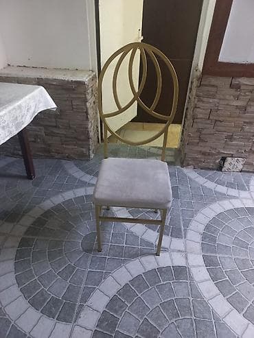 saç stolu: Qonaq otağı üçün, Qatlanmayan, rəng - Bej Stul — 3