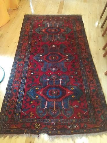 antika: Əl toxuması oriental xalça - Ölçü: təxmini 2,0 x 1,1 m (foto üzrə — 2