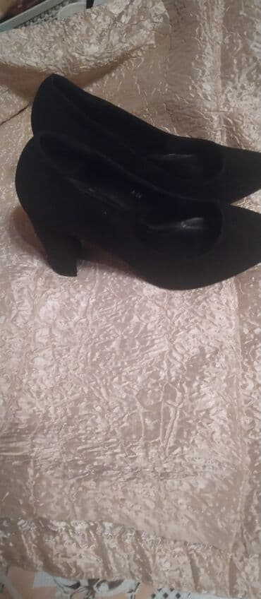 туфли мужские на кожаной подошве: Туфли, Размер: 38, цвет - Черный, Новый — 2