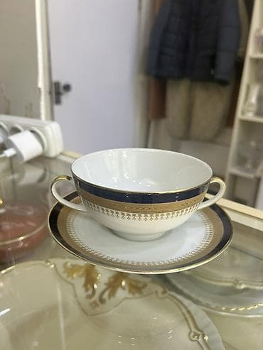 hamam akse: Nahar dəsti, rəng - Ağ, Kobalt, Weimar, 6 nəfərlik, Almaniya — 1