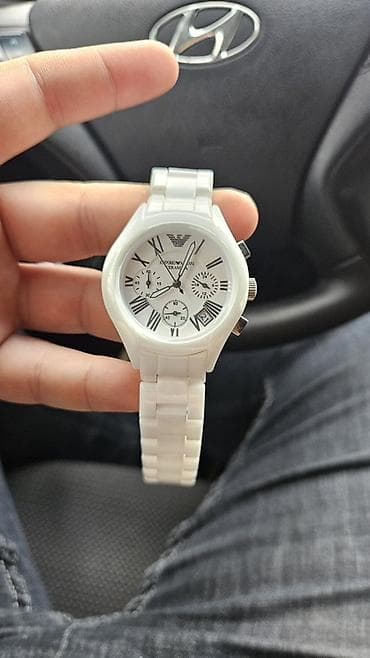 smart watch ultra: İşlənmiş, Qol saatı, Emporio Armani, rəng - Ağ — 3