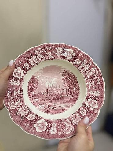 Qab-qacaq və mətbəx ləvazimatları: Nahar dəsti, rəng - Qırmızı, Farfor, 6 nəfərlik — 6