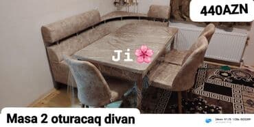 Cadillac: 🇹🇷Turkiye istehsali. Metbex masa desti Masa 2 oturacaq divan Masa — 1