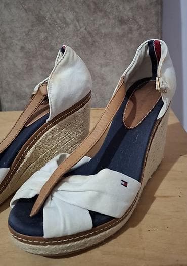 Tommy Hilfiger qadın espadril wedge sandal - Üst hissə: ağ rəngli — 1
