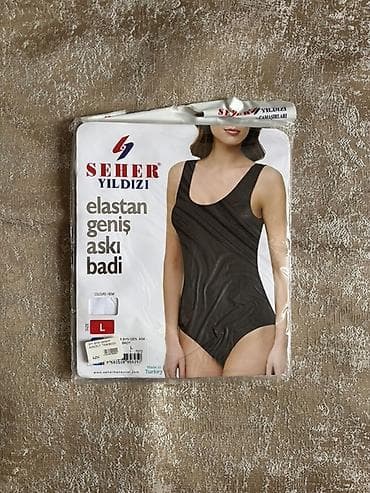 SEHER YILDIZI elastan geniş body, ağ rengde, yeni - Model: Elastan