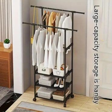 вешалка в прихожую настенная: Paltar asma rəfimiz müxtəlif uzunluqlu paltarları yerləşdirən yüksək — 4