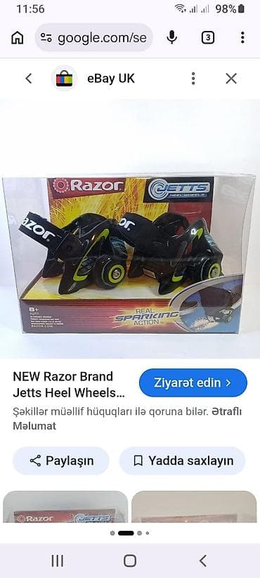 Amerikanın məşhur "Razor" brendinə məxsus Jetts Heel Wheels (daban — 4