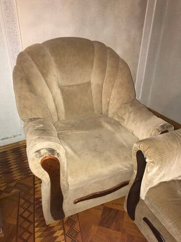 ev əşyaları ikinci el: İşlənmiş, Kreslo, Parça — 1