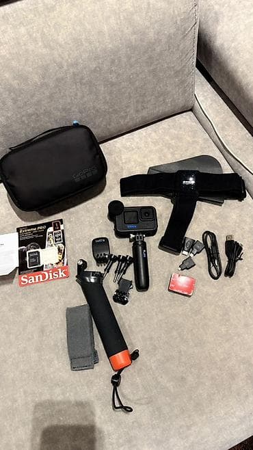 GoPro HERO aksiyon kamera dəsti Şəkildə gördüyüvüz hərbir aksessuar