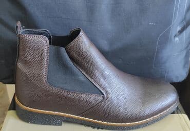 qış botları: Kişi üçün qəhvəyi Chelsea tərzli yarımboğaz ayaqqabı. YENİDİR — 4