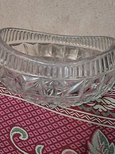 meyvə: Şüşə meyvə/qənnadı qabı - Material: qalın, şəffaf şüşə - Dizayn — 1