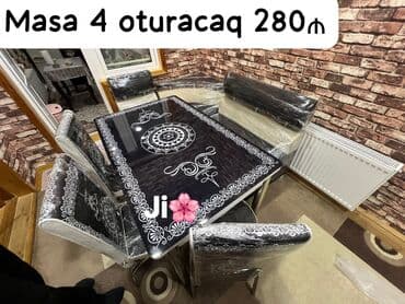 endirimde olan mebeller: 🇹🇷Turkiye istehsali. Metbex masa desti Masa 4 oturacaq Masa 80*130 — 1