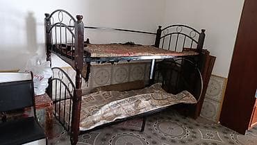 Oğlan və qız üçün, Çarpayı, Matrassız, Siyirməsiz, Dəmir