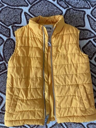 детская желтая одежда: Uşaq üçün qolçuqsuz puff jaket (jilet) – Gymboree - Brend: Gymboree — 3