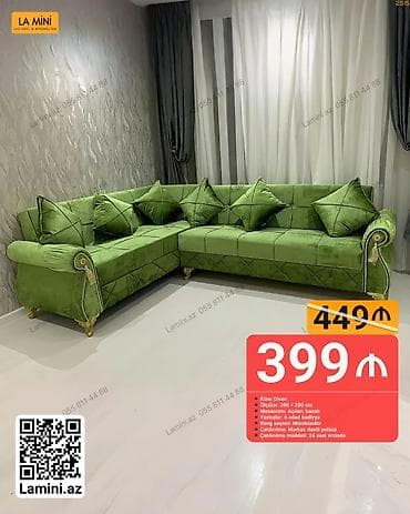 saat sensor: Künc divan, Açılan, Bazalı, Parça, Şəhərdaxili pulsuz çatdırılma — 1