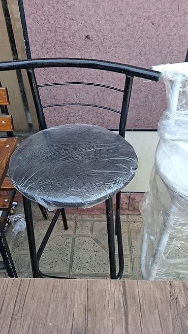 flora stul: Metall bar taburesi - Material: toz boyalı metal karkas - Oturacaq — 2