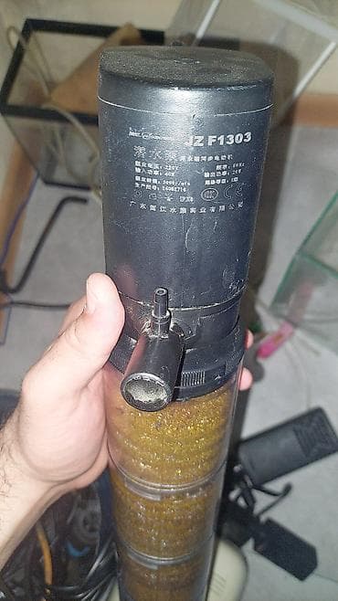 фильтр для аквариума: Akvaryum avadanlıqları paketi 4 çıxxışlı kopmressor və böyük filter - — 2