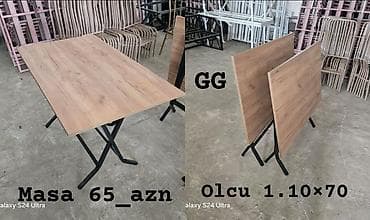 Yeni və Sifarişlə Qatlanan Masa 65_azn Ölçü 1.10_70 Çatdirilma gün