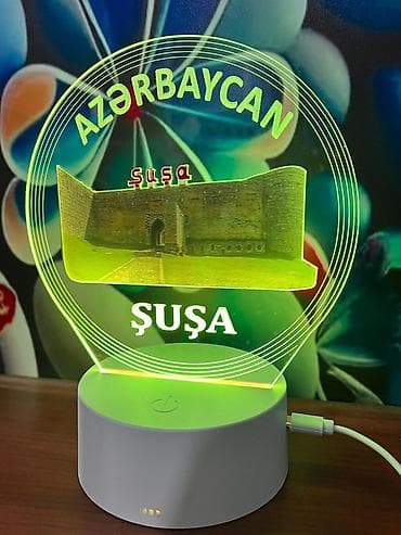 Akril LED masa lampası – “Azərbaycan” mövzulu seriya - Şuşa