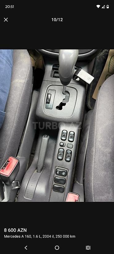 maşınlar mersedes: Mercedes-Benz A 160: 1.6 l | 2004 il Hetçbek — 1