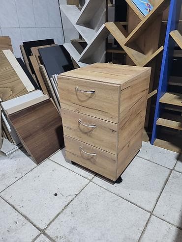 yan bardak: Ofis üçün mobil çekmece dolabı - Material: ağac teksturalı — 3