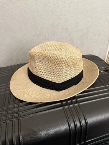 qadınlar üçün helsinki papaqları: Təbii rəngdə saman/hasır tərzli klassik fedora şlyapa. - Material — 2