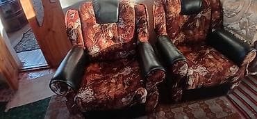 qulancar harda satilir: Divan, 2 kreslo, Bazalı, Açılan — 1