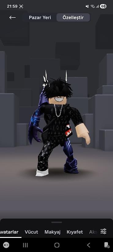oglan ucun sepler: Roblox avatar dəsti – qaranlıq stil Paketin tərkibi: - Qara temalı — 4