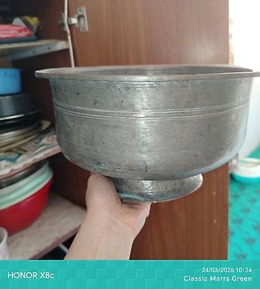 Столовая посуда: Миски, 1 шт., цвет - Серый, Металл — 1