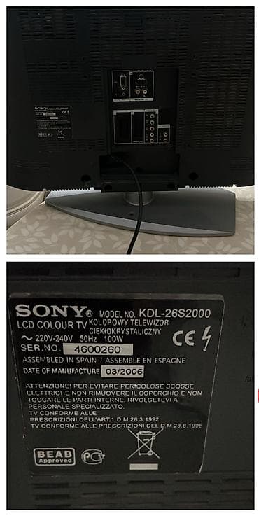 TV və video: İşlənmiş Televizor Sony LCD Ünvandan götürmə — 2