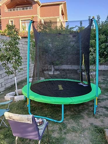 batut nədir: Uşaq və böyüklər üçün təhlükəsizlik torlu bağ/balkon batutu - Dairəvi — 1