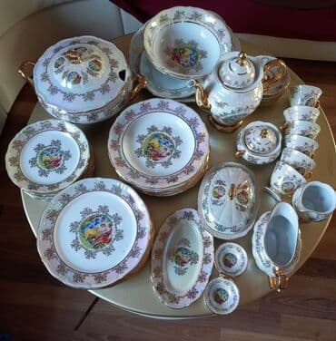 nimçe nedir: Nahar dəsti, rəng - Ağ, Farfor — 1