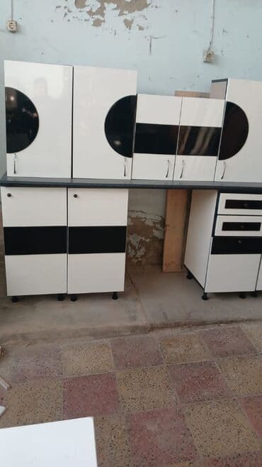 ВАЗ (ЛАДА): Mətbəx mebeli dəsti – ağ-qara dizayn.Material qapilar mashin boyasi — 1