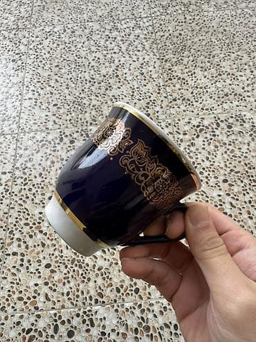 cay stekani: Fincanlar, rəng - Göy, Keramika, 1 əd, 250 ml — 1