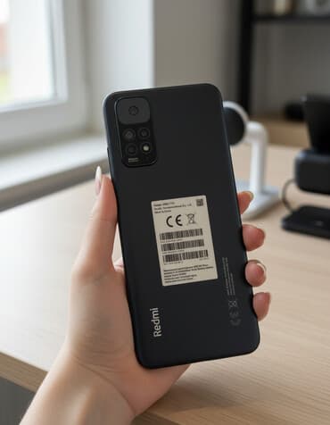 kamera çəkən: Redmi 11, 128 GB, rəng - Qara, Barmaq izi — 1