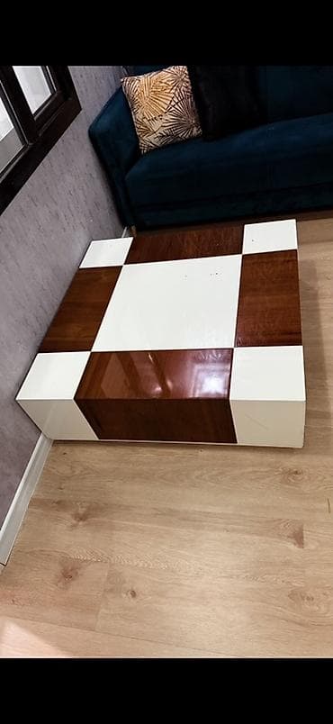 ickiler: Kvadrat masa, Transformer, Təkərsiz, MDF — 1