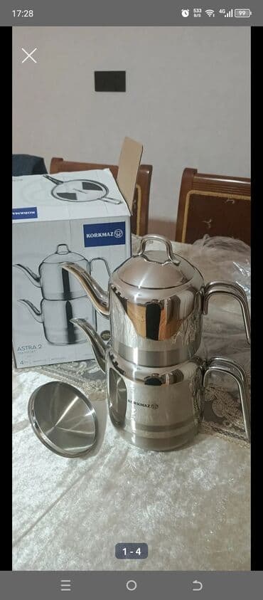 емкость для воды из нержавейки: Yeni, Dəm caydanı, Paslanmayan polad, 3-dən çox l, Türkiyə — 3