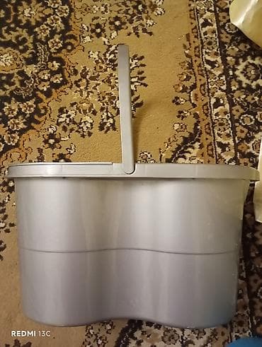 mop: Biri 3 man. istifadə olunub. əla vəziyyətdədir Döner səbətli mop — 9