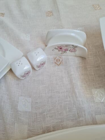 set qablari: Nahar dəsti, rəng - Ağ, Farfor, 6 nəfərlik, Türkiyə — 8