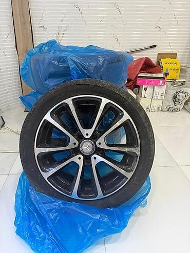 Транспорт: Mercedes-Benz üçün orijinal yüngül lehimli disk və şin komplekti — 1