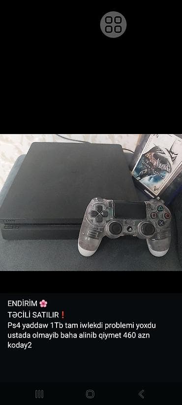 PlayStation 4 (PS4) – 1 TB yaddaş Xüsusiyyətlər: - 1 TB daxili