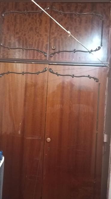 2 qapılı, Qəhvəyi, Taxta, Açılan, Düz dolab
