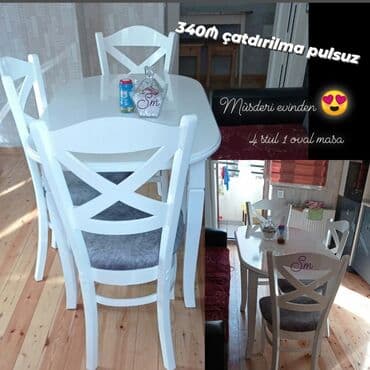 metbex ustolu: *Bir gün ərzində çatdırılma olunan* ✔️Kuxna üçün stol stul dəsti✨✨ — 1