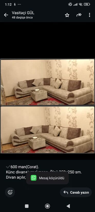 TV altlığı: Künc divan — 1