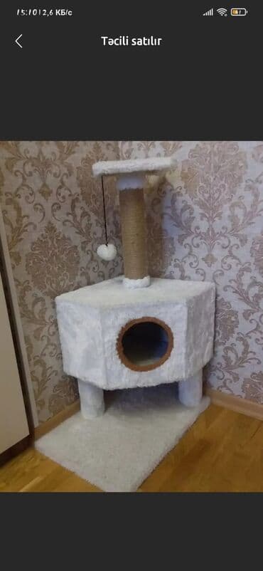 pişik üçün yuva: Pişik üçün çoxfunksiyalı oyun və istirahət kompleksi - Material — 1