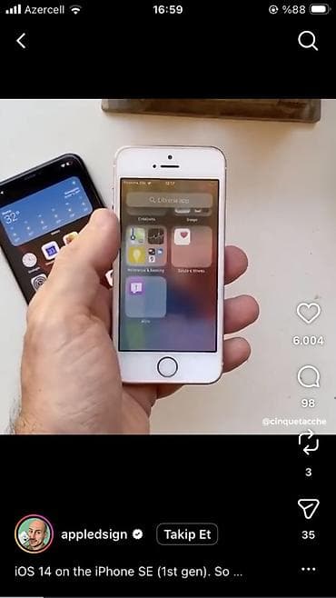 IPhone SE, 64 GB, Ağ, Barmaq izi