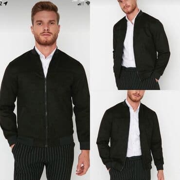 Замшевый бомбер Трендйол, демисезонная, размер S, новый. Trendyol man lalafo.az -da Замшевый бомбер Трендйол, демисезонная, размер S, новый. Trendyol man