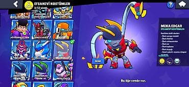 sac aksesuarları: Brawl Stars hesabı - Kupa: 27,916 (Kupa Yolu II rütbə) - Daxili — 5