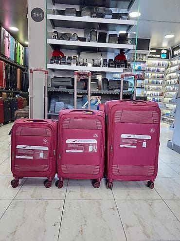 Çamadanlar: Məhsul: Carlton brendi tekstil çamadan dəsti - Rəng: tünd — 1